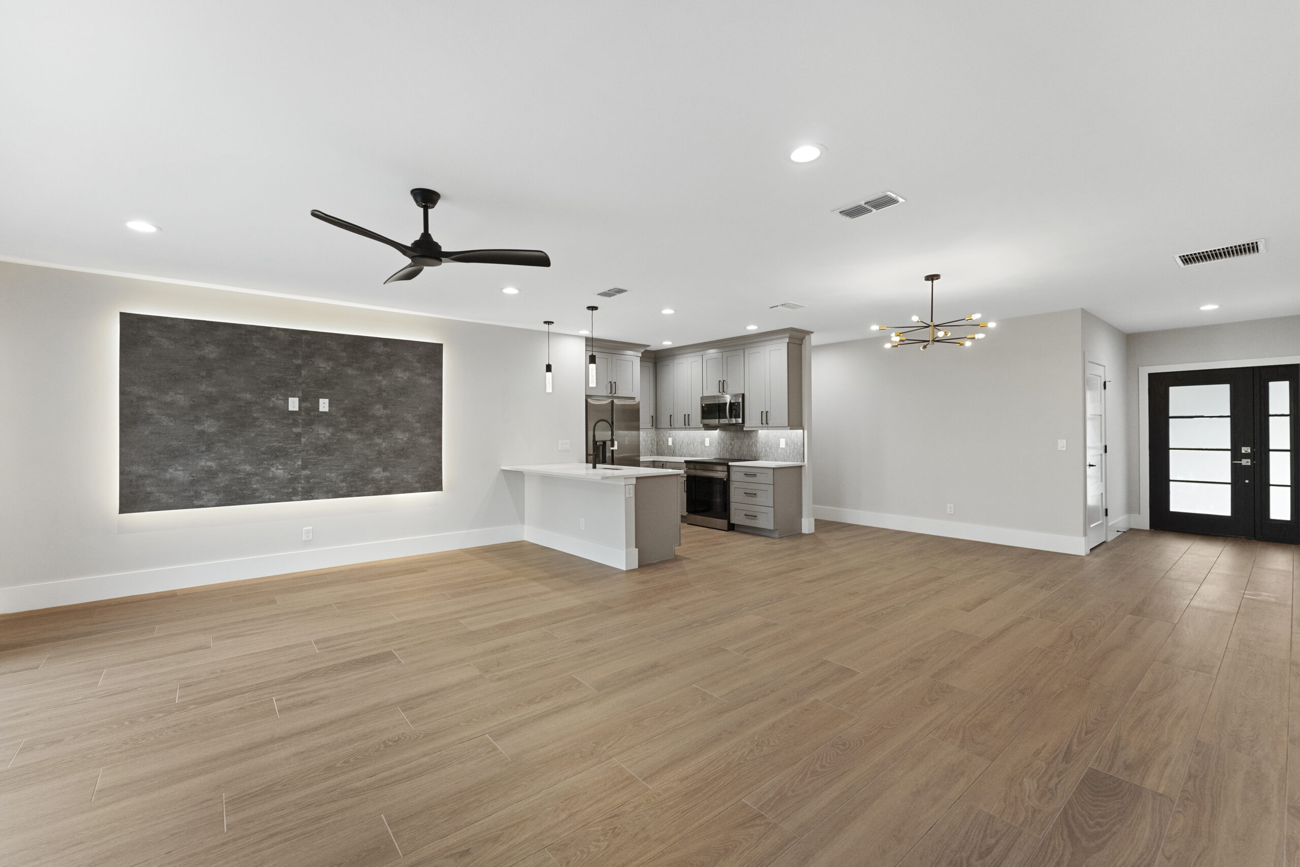 Living, Dining, Kitchen